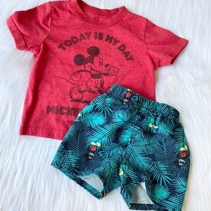 Disney Baby Boy Mickey Mouse Summer Set 12M